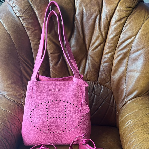 NWT Zara designed pink shoes with ankle strap with matching handbag . - Picture 11 of 13